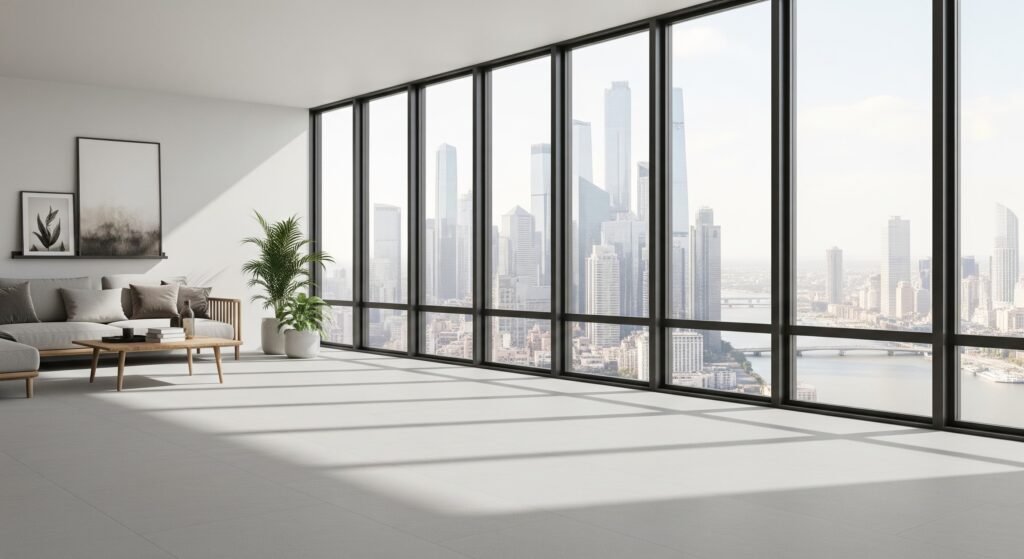 Microcement Floors in High-Rise Buildings